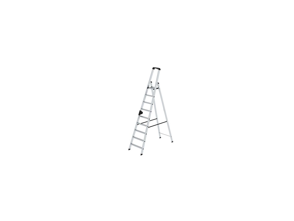 MUNK Aluminium-Stehleiter eins. begehbar, 4,25m Ah, 1x9 Stufen