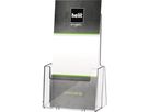 helit Prospekthalter H2351002 1/3 DIN A4 hoch 1Fach PS glasklar