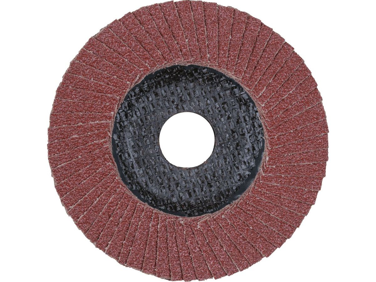 PFERD Fächerschleifscheibe Korund 115x22mm gerade K120