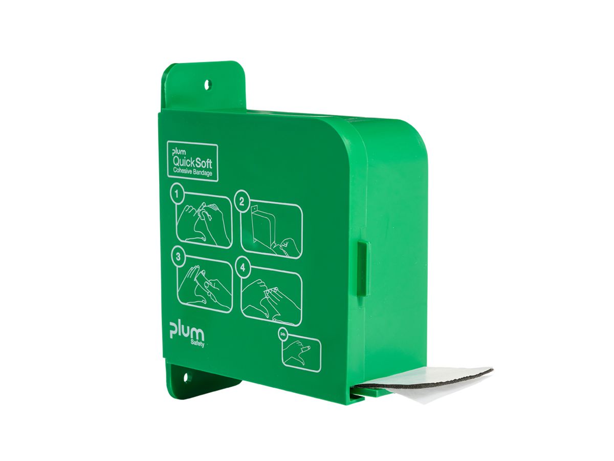 PLUM QuickSoft Spender inkl. 1 Rolle Bandage schwarz 5,5cm x 5m