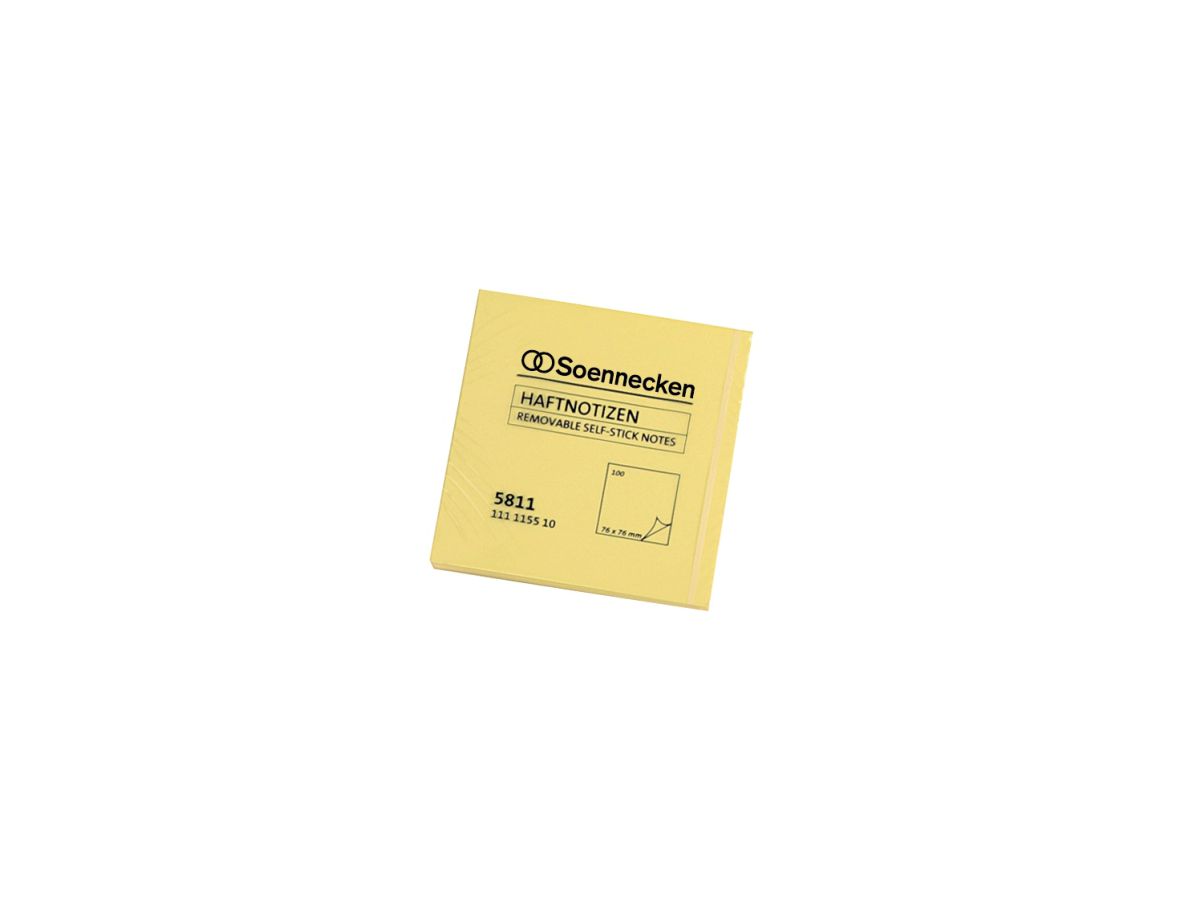 Soennecken Haftnotiz 5811 76x76mm 100Blatt gelb