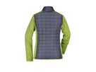 JN Ladies' Knitted Hybrid Jacket JN741 kiwi-melange/anthracite-melange Gr. M