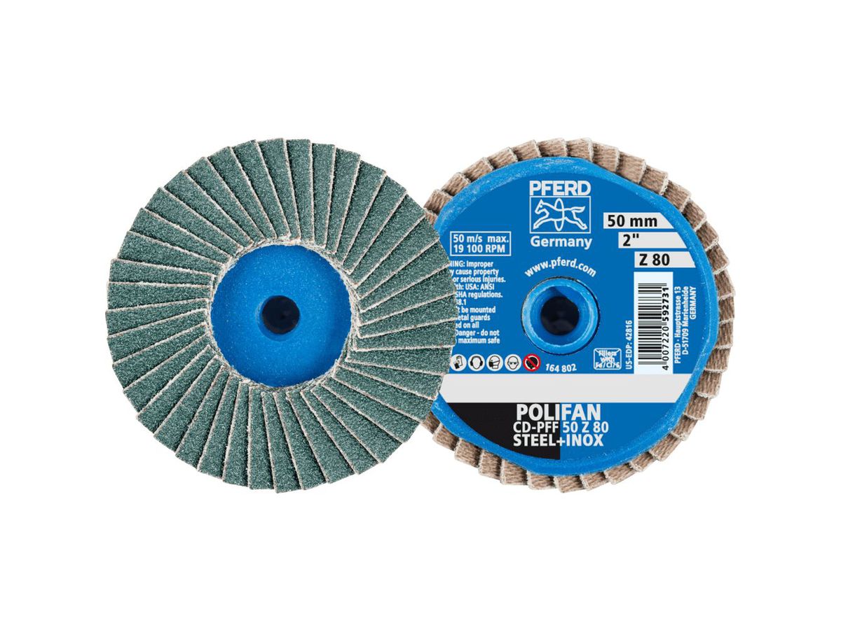 COMBIDISC Mini-Polifan zirkoonkorund 50m m K80 Pferd