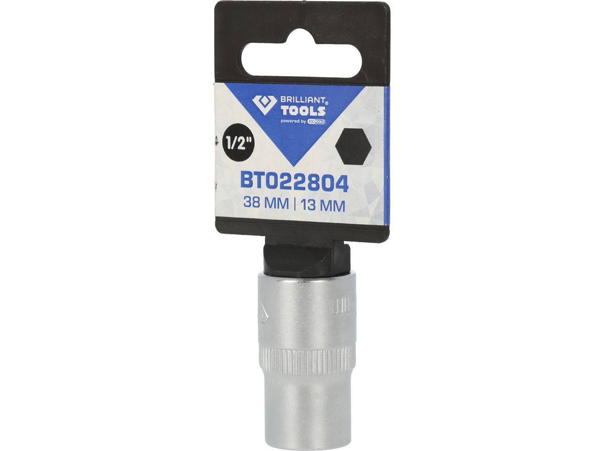 BRILLIANT TOOLS 1/2" Steckschlüssel- Einsatz, 38mm, 13mm