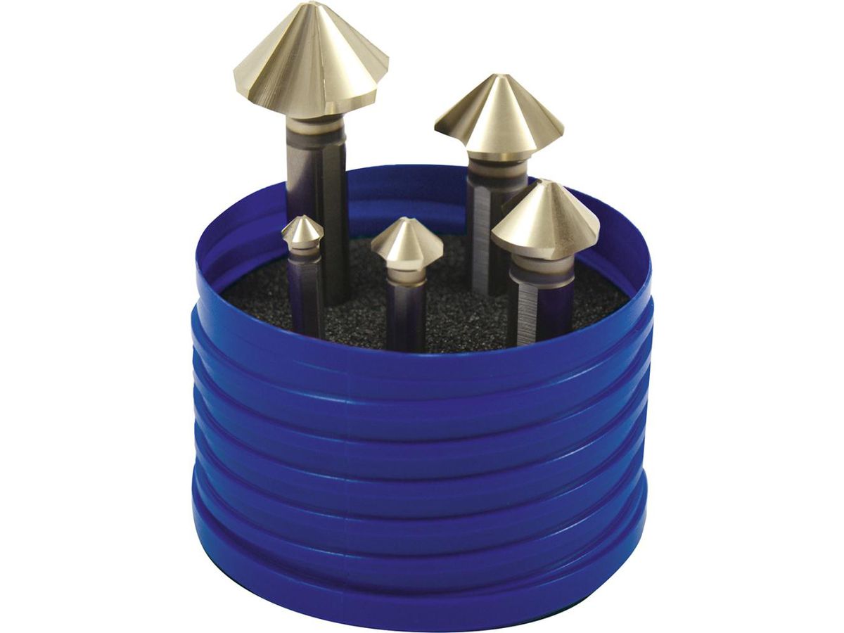 HSS SenkerSatz 90° Ø6,3-25,0  B054217 besch.,ungl.geteilt,Schaft m.Flächen