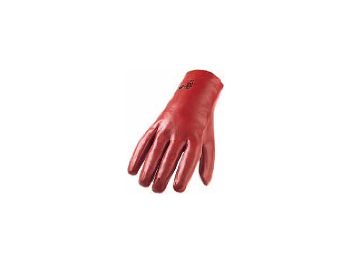 PVC - Handschuh MARS vollbeschichtet rotbraun 27 cm lang Gr. 10