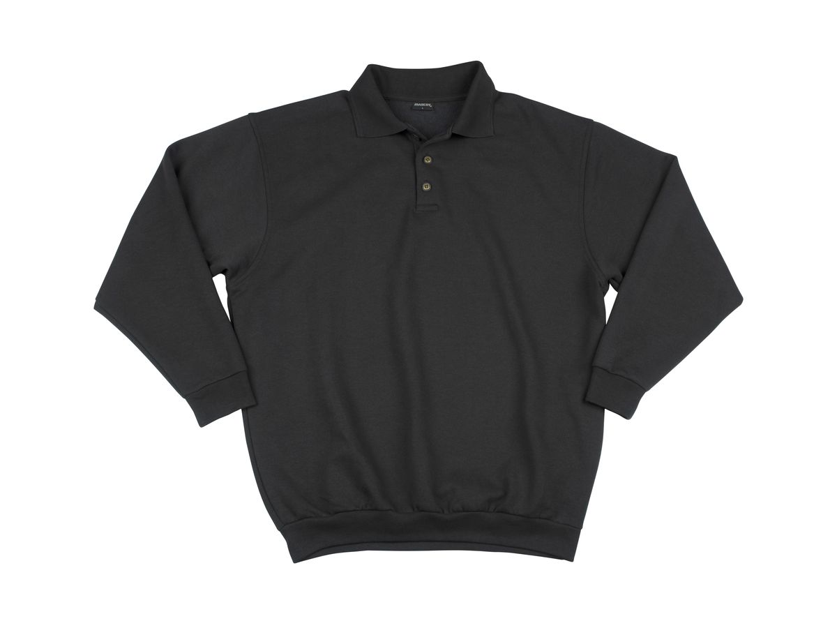 MASCOT Polo-Sweatshirt TRINIDAD Crossover,schwarz,Gr. 4XL