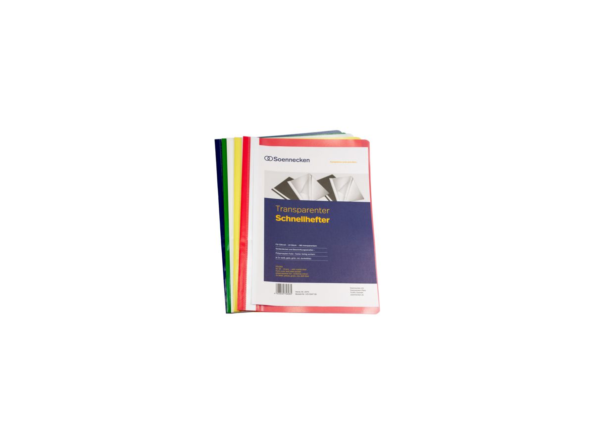 Soennecken Schnellhefter 2970 DIN A4 farbig sortiert 10 St./Pack.