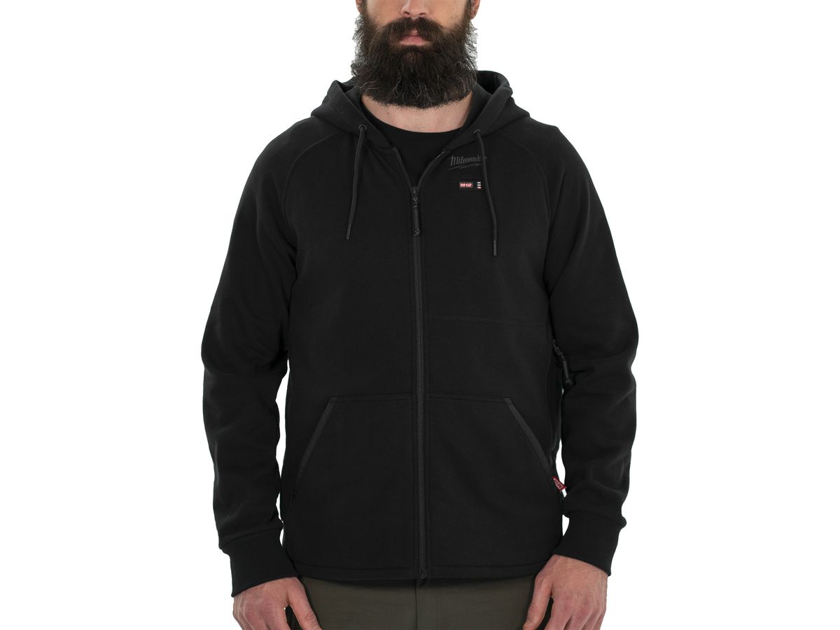 MILWAUKEE Akku-Thermo-Kapuzenpullover Herren M12HHBL4-0, schwarz XL