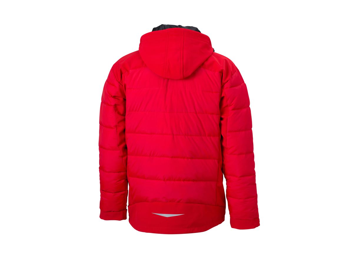 JN Mens Outdoor Hybrid Jacket JN1050 95%PES/5%EL, red, Größe 2XL