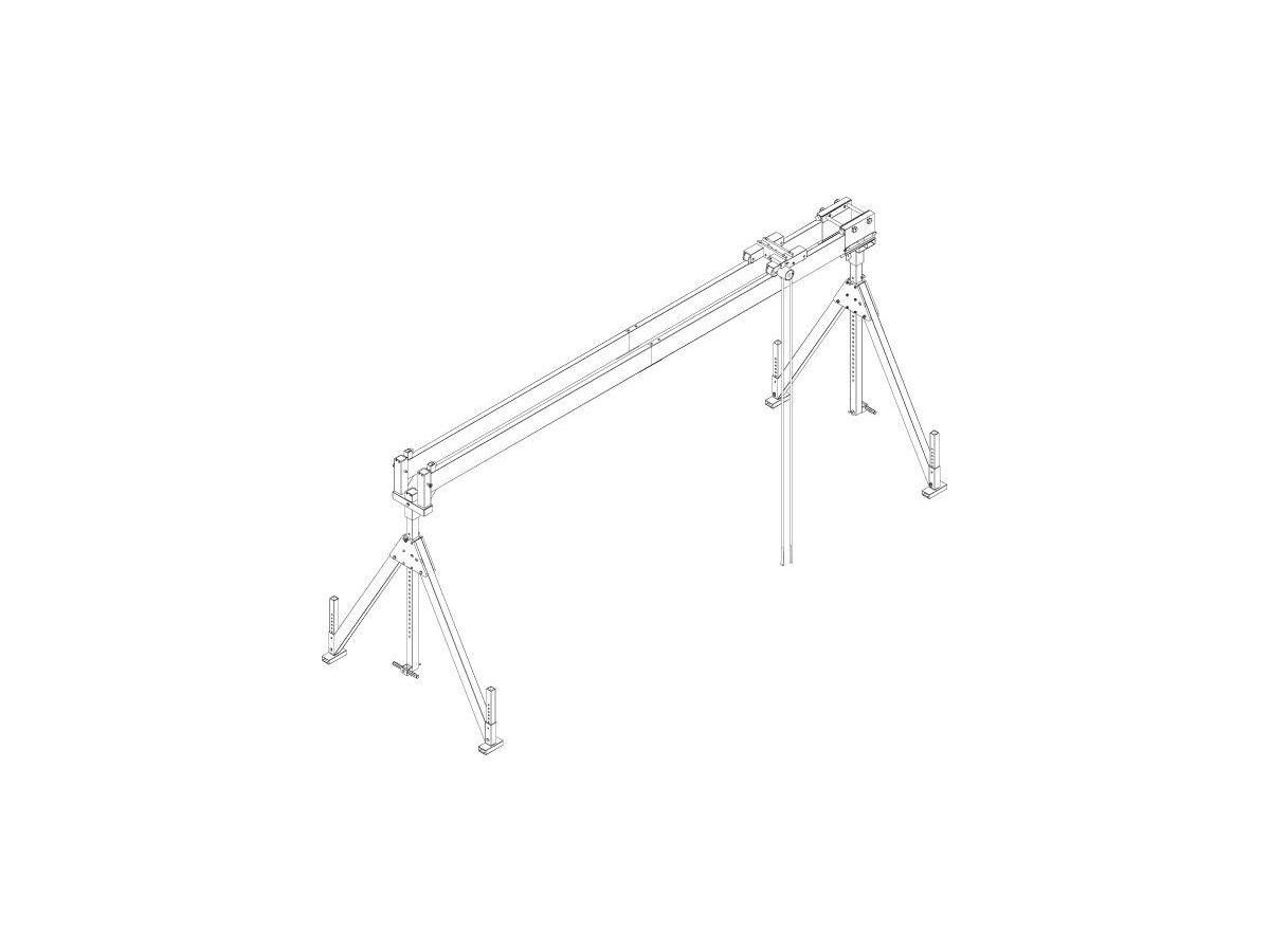 Aluportalkran stat. Alu-Doppel-Träger