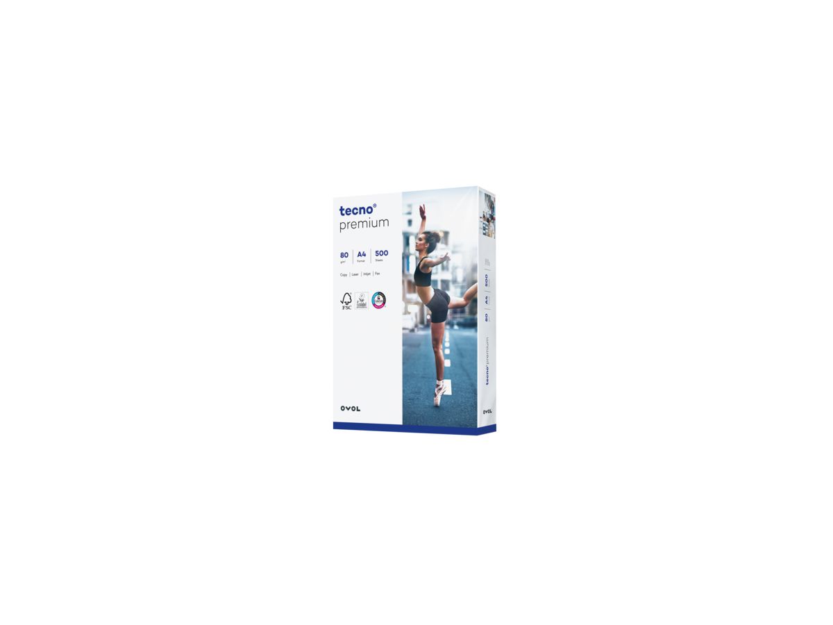 inapa tecno Kopierpapier Premium 526508010001 A4 80g 500 Bl./Pack.