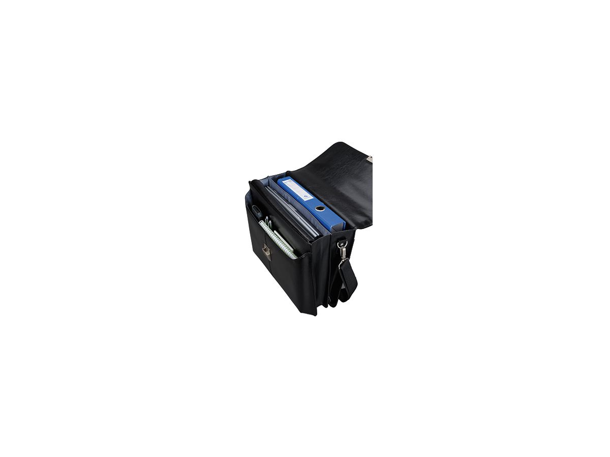 Alassio® Aktentasche Faenza 47011 41 x 32 x 13 cm Leder schwarz