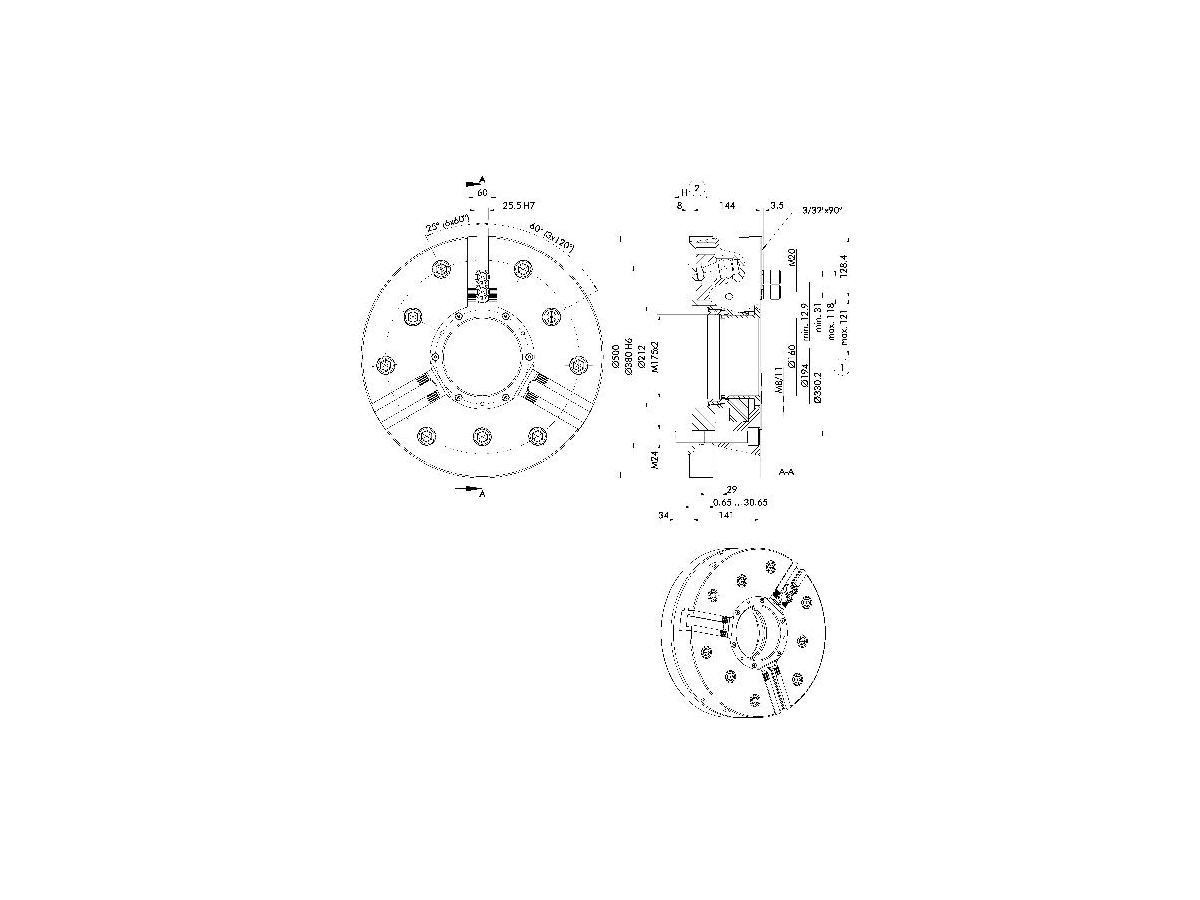 SCHUNK ROTA NCF 500-160 Z380-SV90° 854050