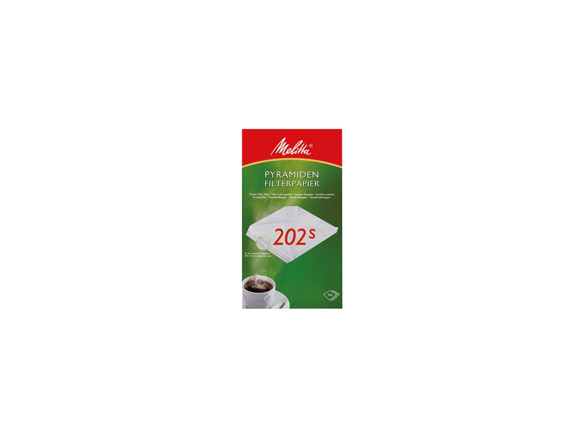 Melitta Kaffeefiltertüte 202S 145768 weiß 100 St./Pack.