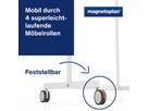 Magnetoplan Moderationswand 11112103 75x120cm Filz blau
