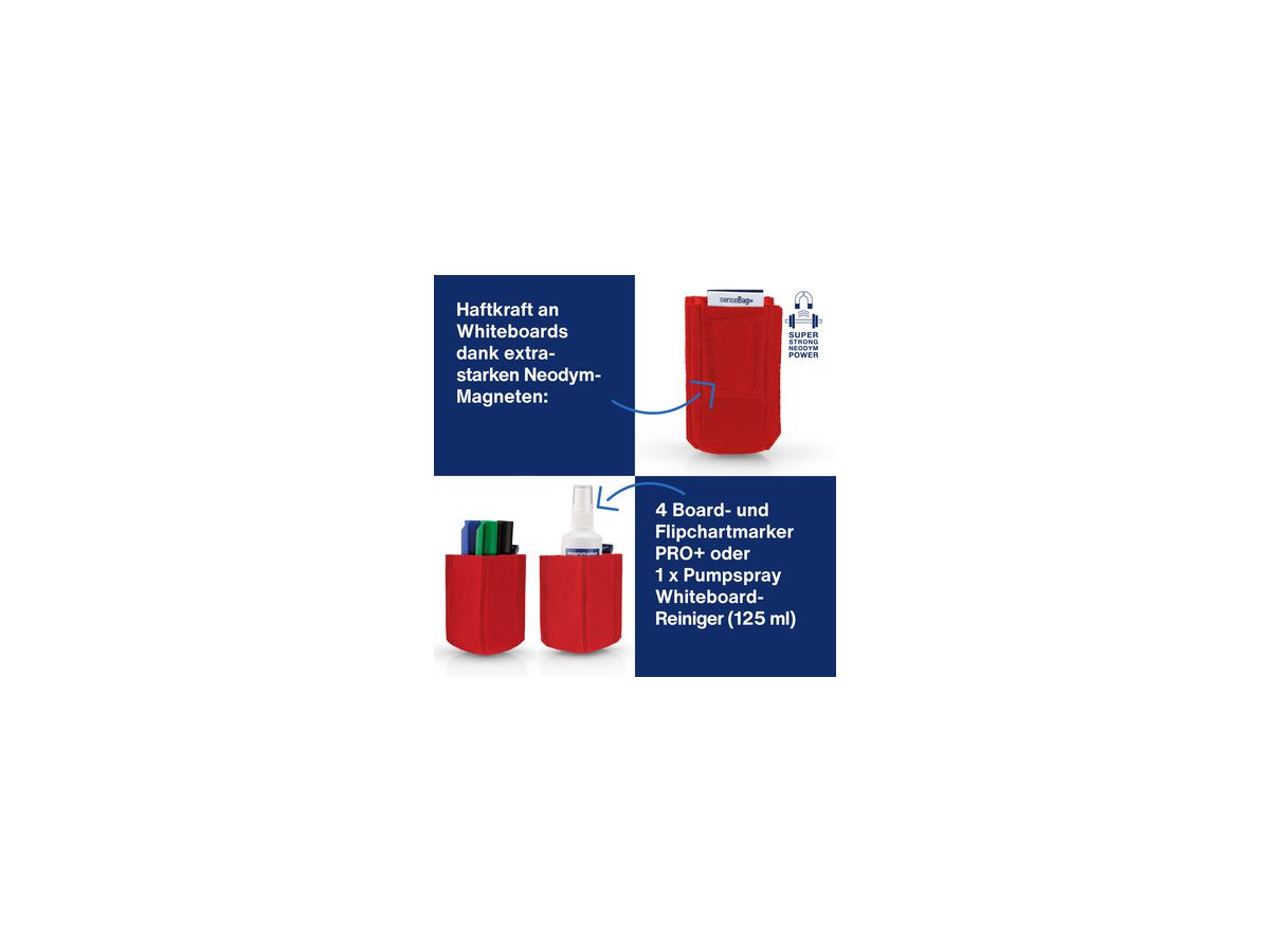 magnetoplan Stiftehalter magnetoTray small 1227606 rot