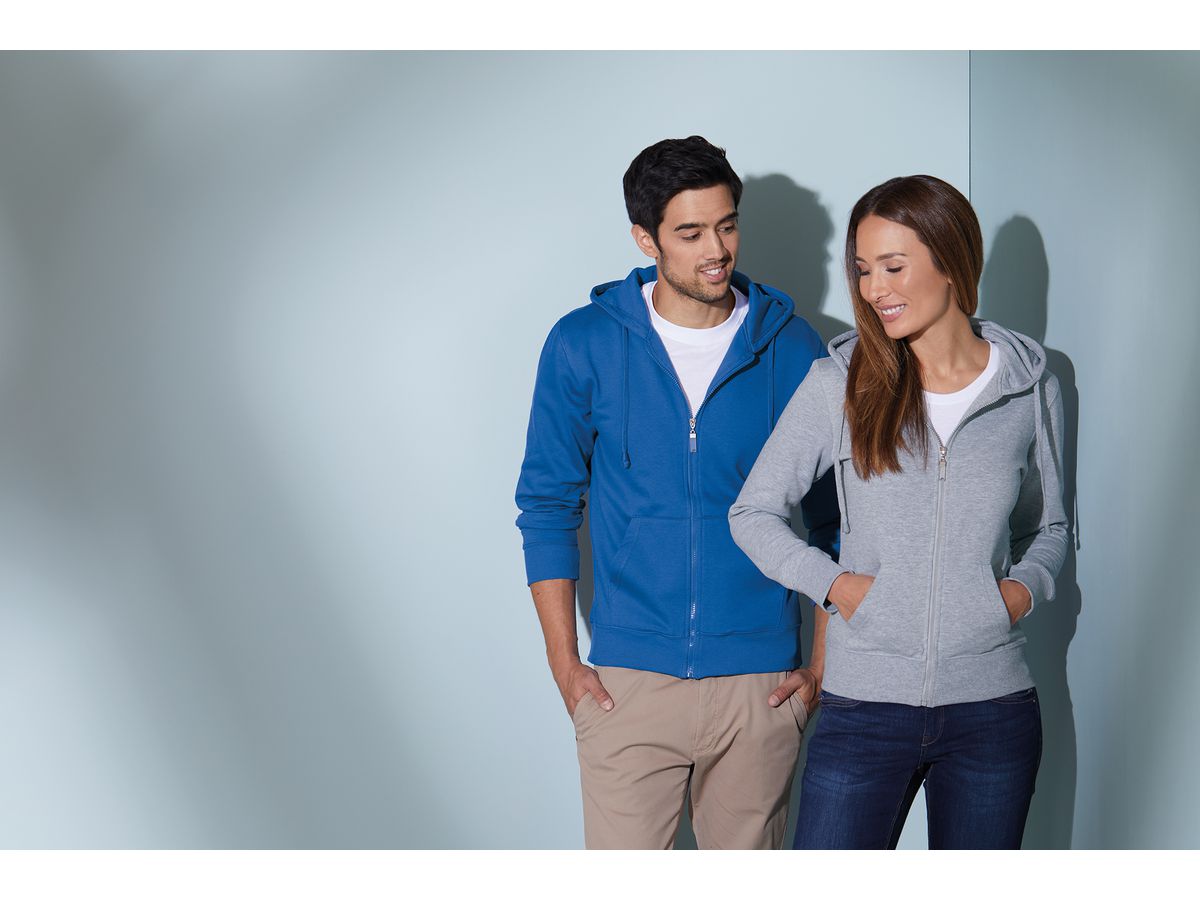 JN Ladies Hooded Jacket JN053 80%BW/20%PES, grey-heather, Größe L