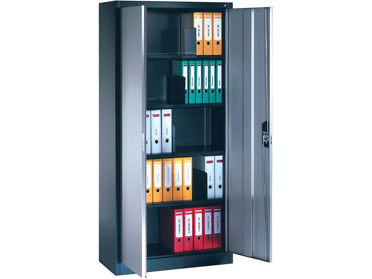 Flügeltürenschrank 4 FB 1950x1200x400mm 7035/3003