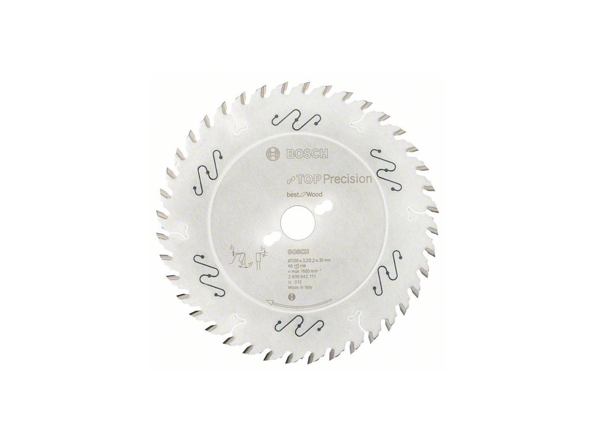 BOSCH Kreissägeblatt Best for Wood 250x30x3,2/2,2 mm, 40 Z