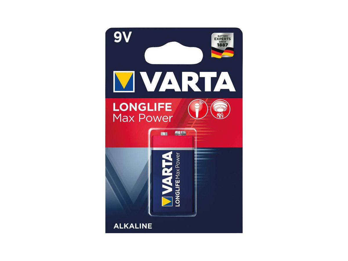 VARTA MAX TECH Batterie 9V-Block, 1-er Blister