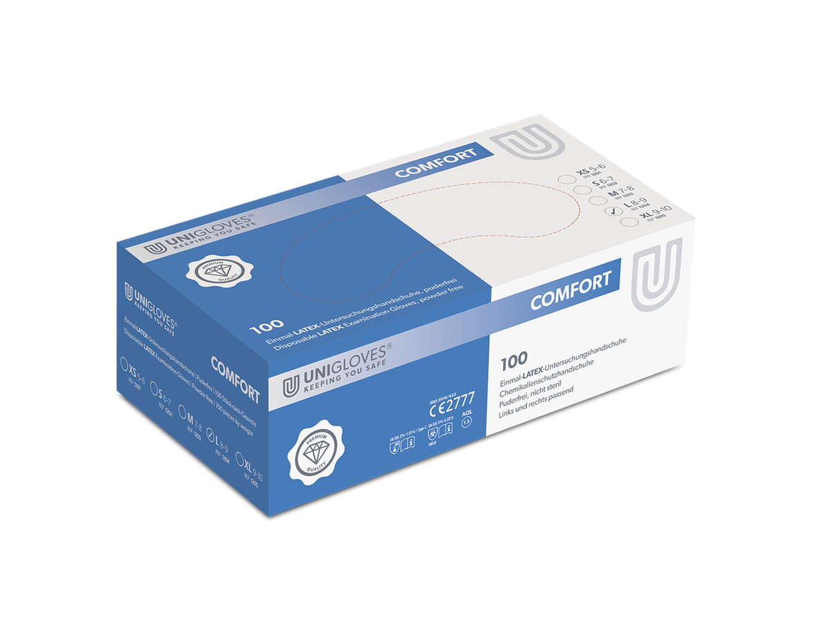 UNIGLOVES COMFORT Latexhandschuhe