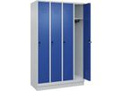 C+P Garderobenschrank CLASSIC, Sockel 1950x1200x500mm, 7035/5010, 4 Abteile