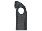 JN Ladies' Knitted Hybrid Vest JN767 grey-melange/anthracite-melange, Größe M