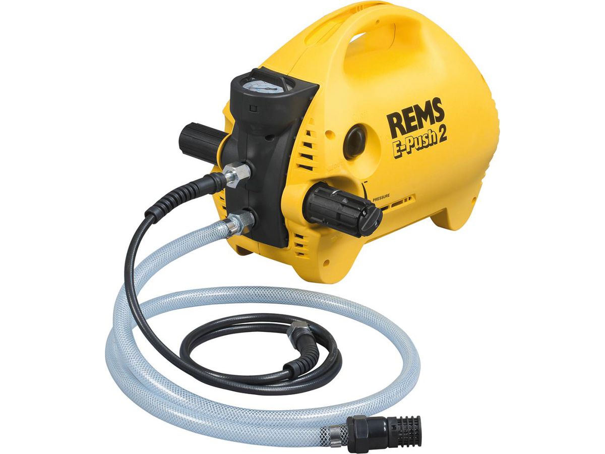 REMS E-Push 2 Elektrische Druckprüfpumpe mit Manometer,p < 6 MPa/60 bar/870 psi