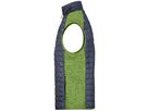 JN Men's Knitted Hybrid Vest JN740 kiwi-melange/anthracite-melange Gr. S