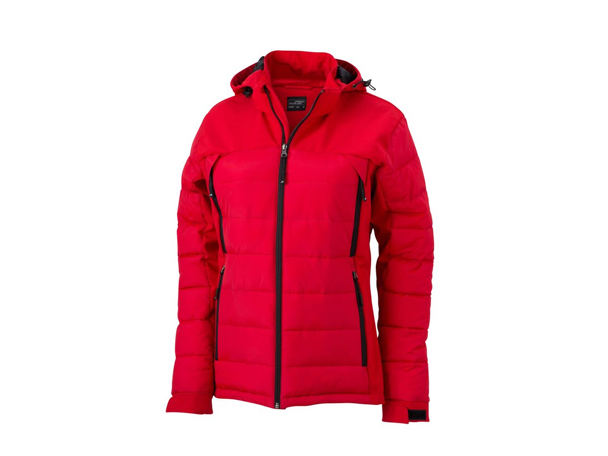 JN Ladies Outdoor Hybrid Jacket JN1049 95%PES/5%EL, red, Größe L