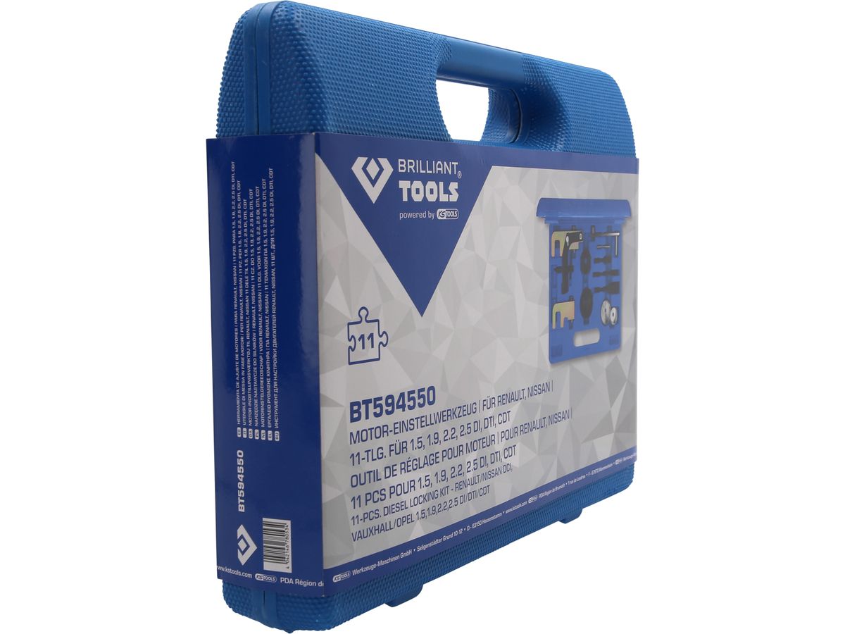 BRILLIANT TOOLS Motor-Einstellwerkzeug, für Renault, Nissan, 11-tlg.