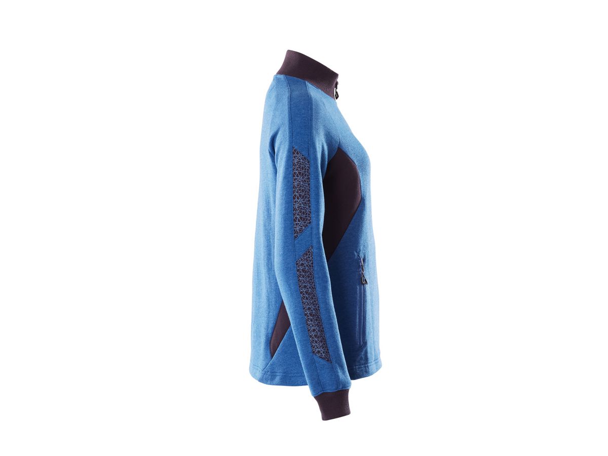 MASCOT Accel. Sweat-Shirt Damen mit RV Gr. 4XL azurblau/schwarzblau 18494-962