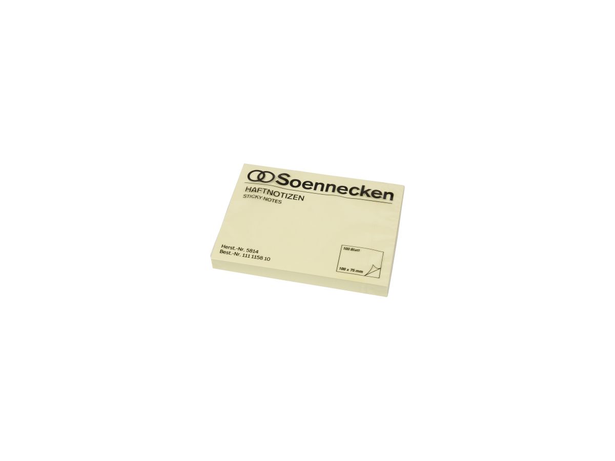 Soennecken Haftnotiz 5814 102x76mm 100Blatt gelb