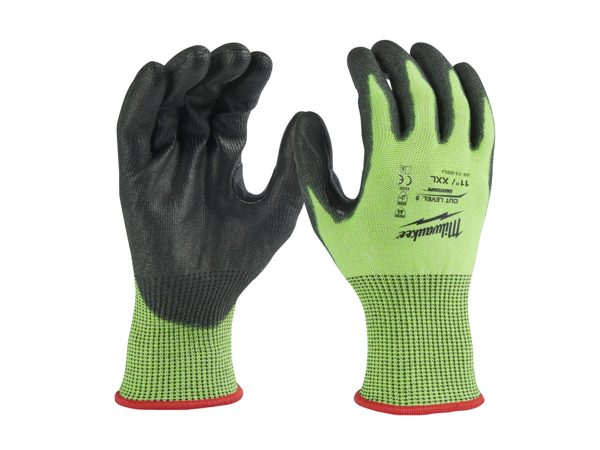 MILWAUKEE Hi-Vis Schnittschutzhandschuh Klasse 5/E Größe 11 (XXL)