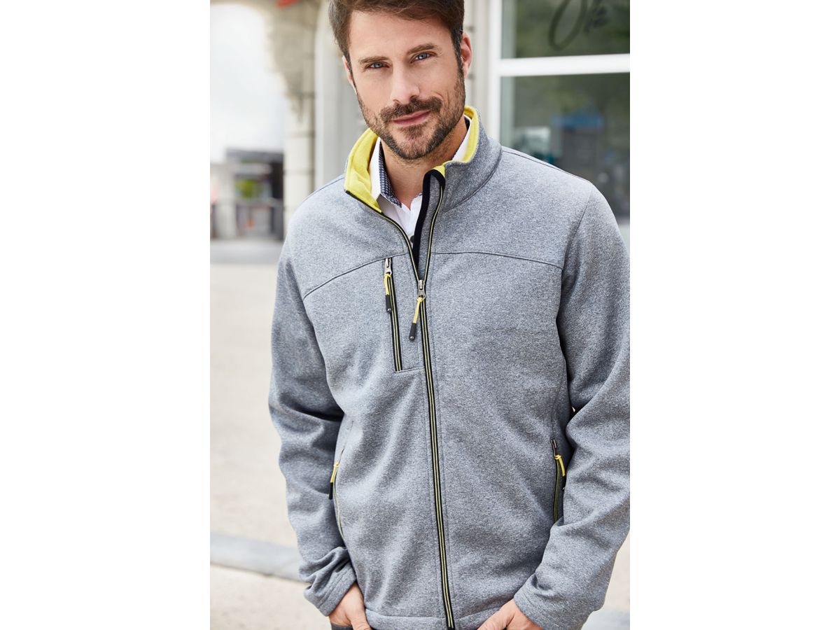 Men's Softshell Jacket JN1148 Fb. dark-melange/black, Gr. L