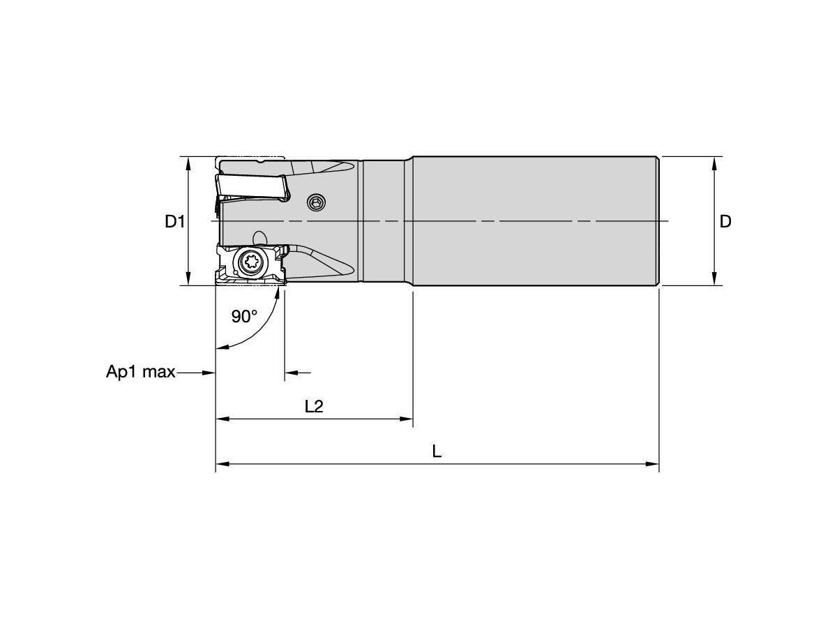 KENNAMETAL M4D032Z04A32LN15L110 MILL 4-15 D=32 Z=4 END MILL CUTTER
