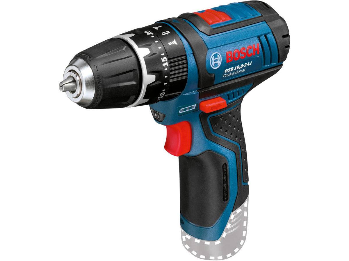 BOSCH Akku-Schlagbohrschrauber GSB 12V-15, solo, Tasche, Clic & Go