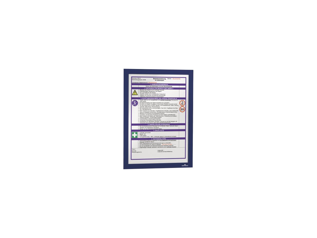 DURABLE Magnetrahmen MAGAFRAME 487207 DIN A4 d.blau 2 St./Pack.