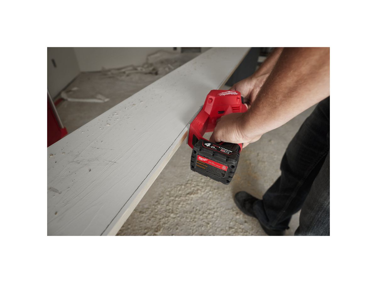 MILWAUKEE Akku-Hobel M12BLP-402X 2x12V/4,0 Ah, Ladegerät, HD Box