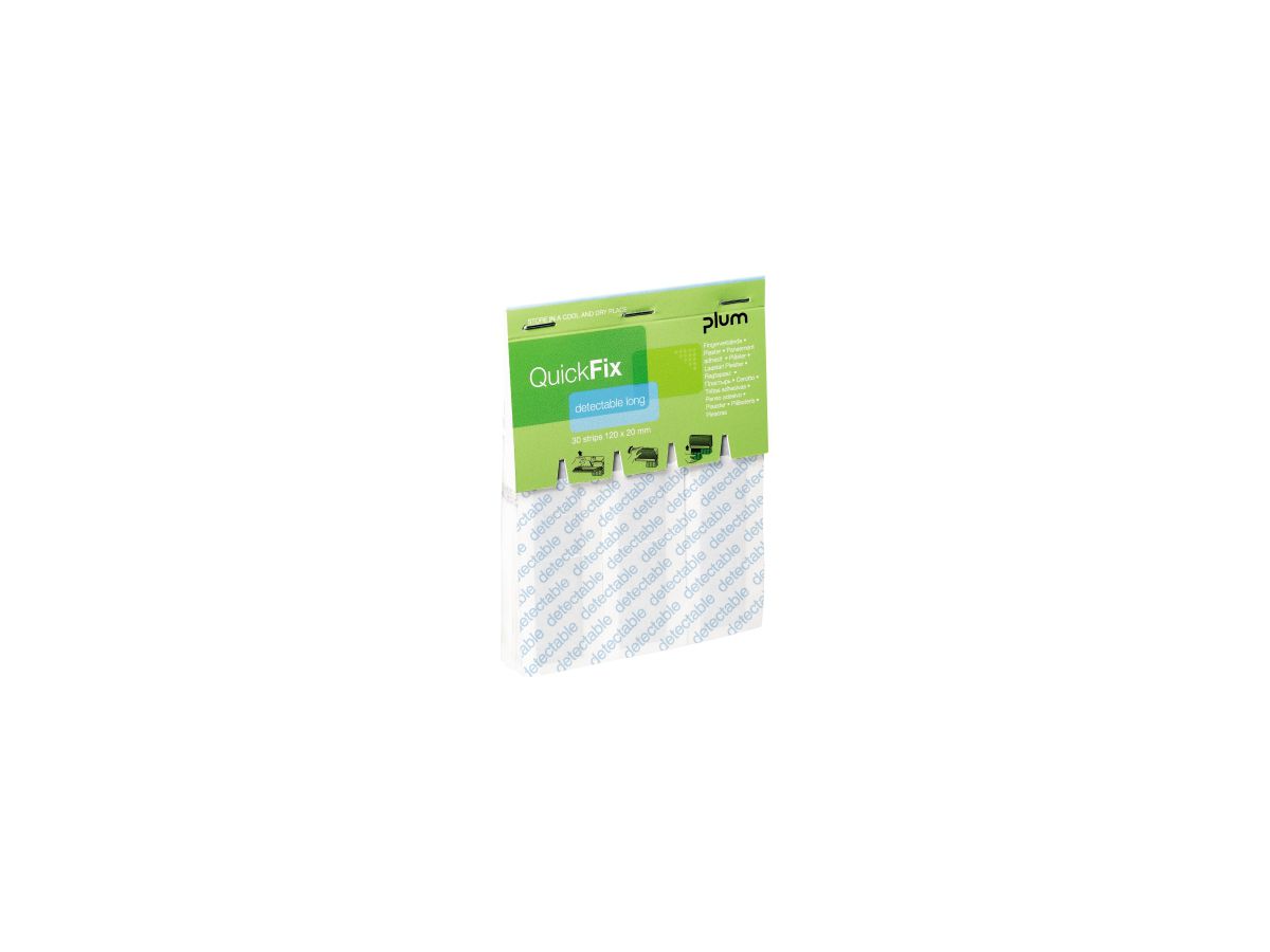 PLUM QUICKFIX Nachfüllpackung 30 Pflaster, detectable, lang