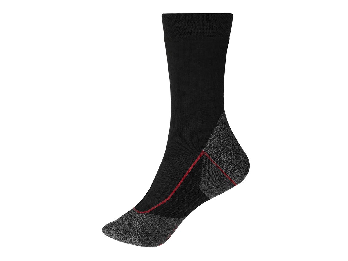 JN Worker Socks Warm JN213 black/red, Größe 42-44