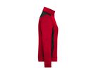 JN Strickfleece Jacke red-melange/black 100% Polyester 280g/m JN 861 Gr. XS