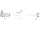 Krimphouder- verlengstuk zonder lengte-i nstelling h6 160x25x16mm HAIMER
