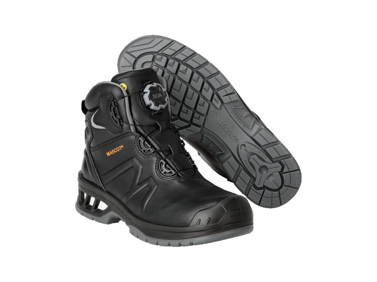 MASCOT Sicherheits-Stiefel BOA Gr. 38 W8 S3 ESD SRC schwarz F0136-902