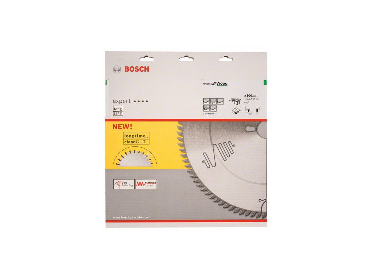 Kreissägeblatt Expert for Wood 300x30x3,2 mm, Z60, Nr. 2608642509