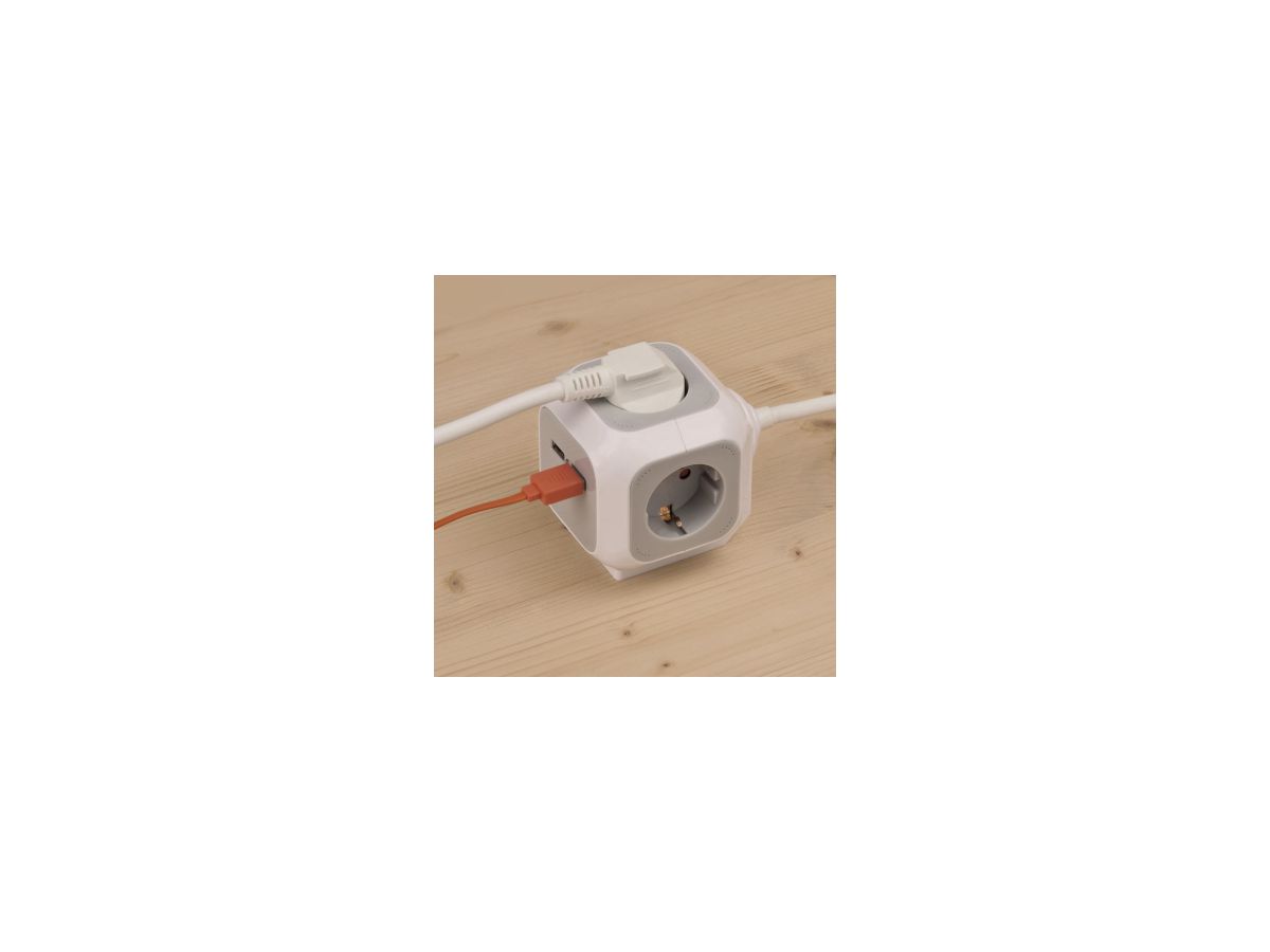 brennenstuhl Steckdosenwürfel ALEA-Power 1150100 4fach +2xUSB