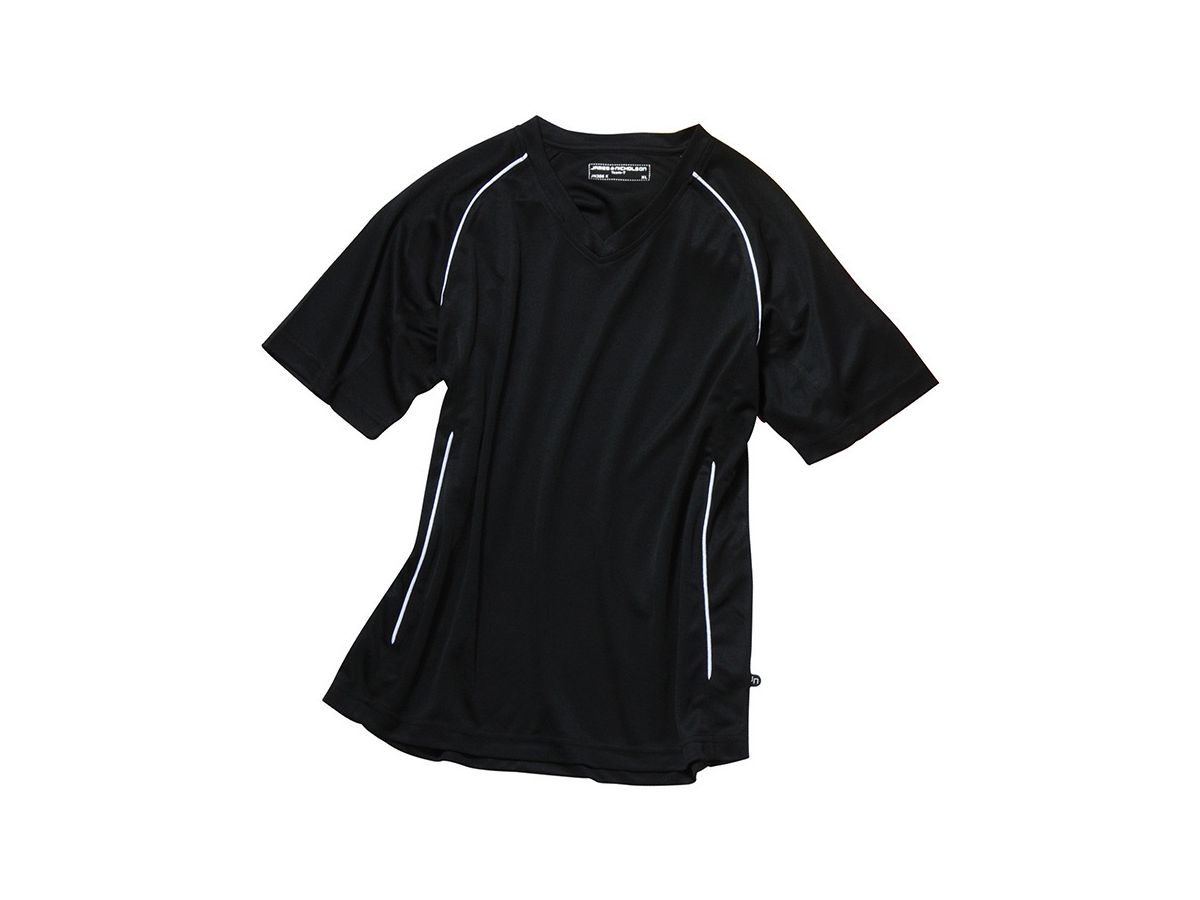 JN Team Shirt Junior JN386K 100%PES, black/white, Größe S