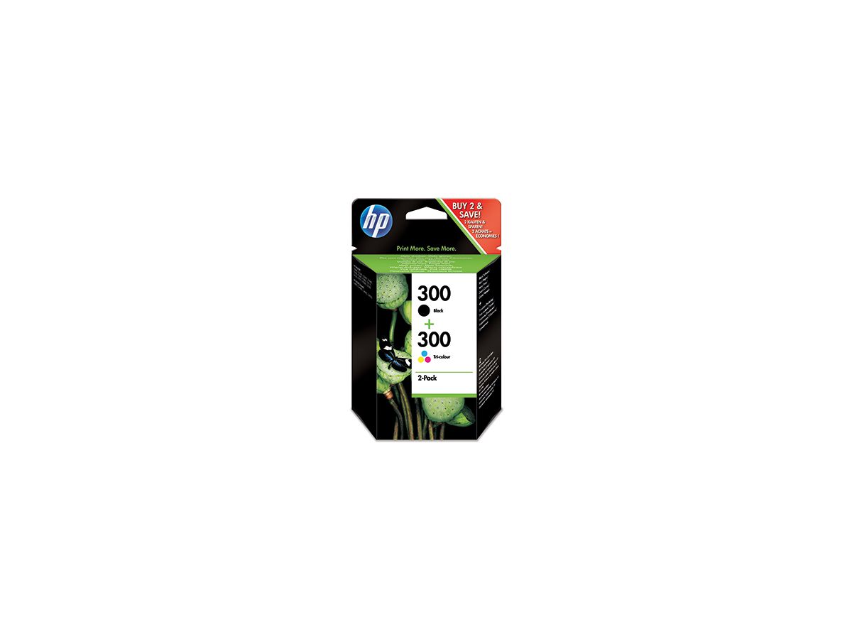 HP Tintenpatrone CN637EE Nr.300 sw/c/m/y 2 St./Pack.
