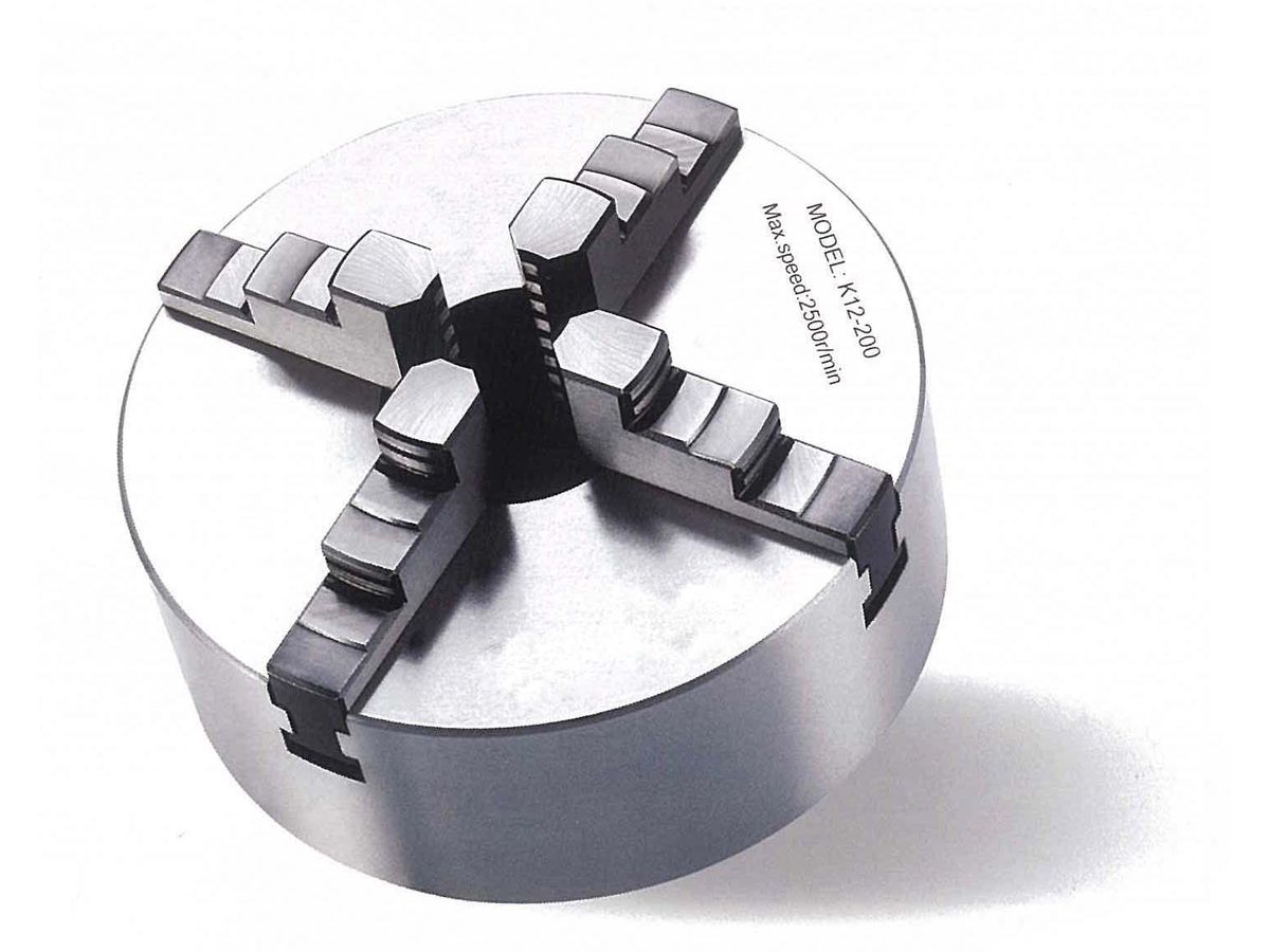 4-Backen-Drehfutter 200mm - DIN55029 DIN ISO 702-2 Nr. 5, einzeln spannend